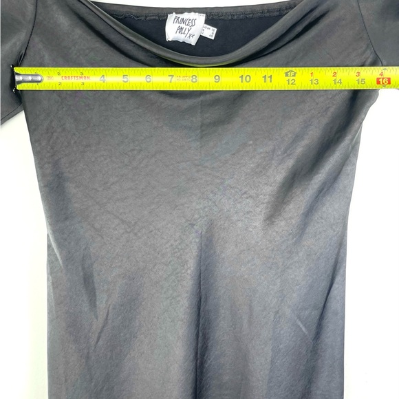 Princess Polly Star Power Mini Dress, Size 8, Black, Long Sleeves, Satin LBD - Picture 6 of 14